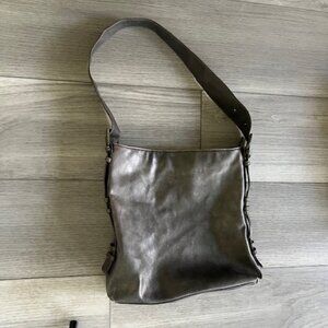 ALDO gunmetal metallic shoulder bag
